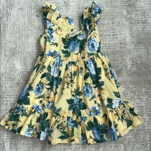 Janie and Jack Floral Yellow Ruffled Tiered Sundress